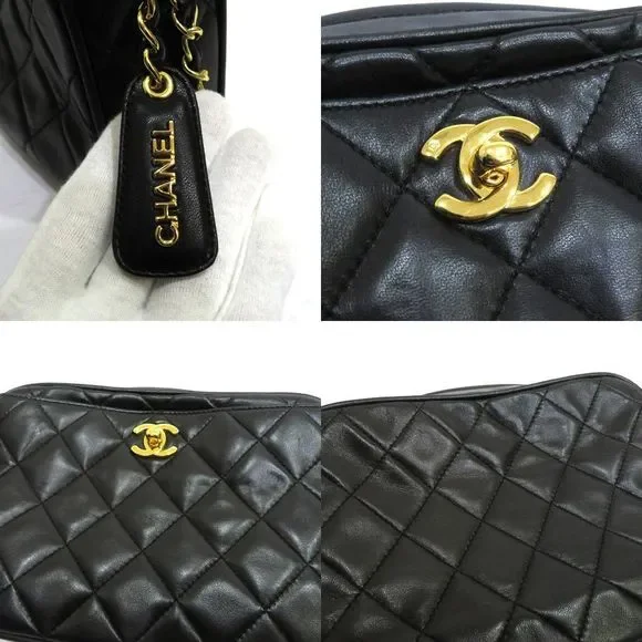 Chanel Lambskin Single Chain Shoulder Bag Matelasse Black - Picture 8 of 10